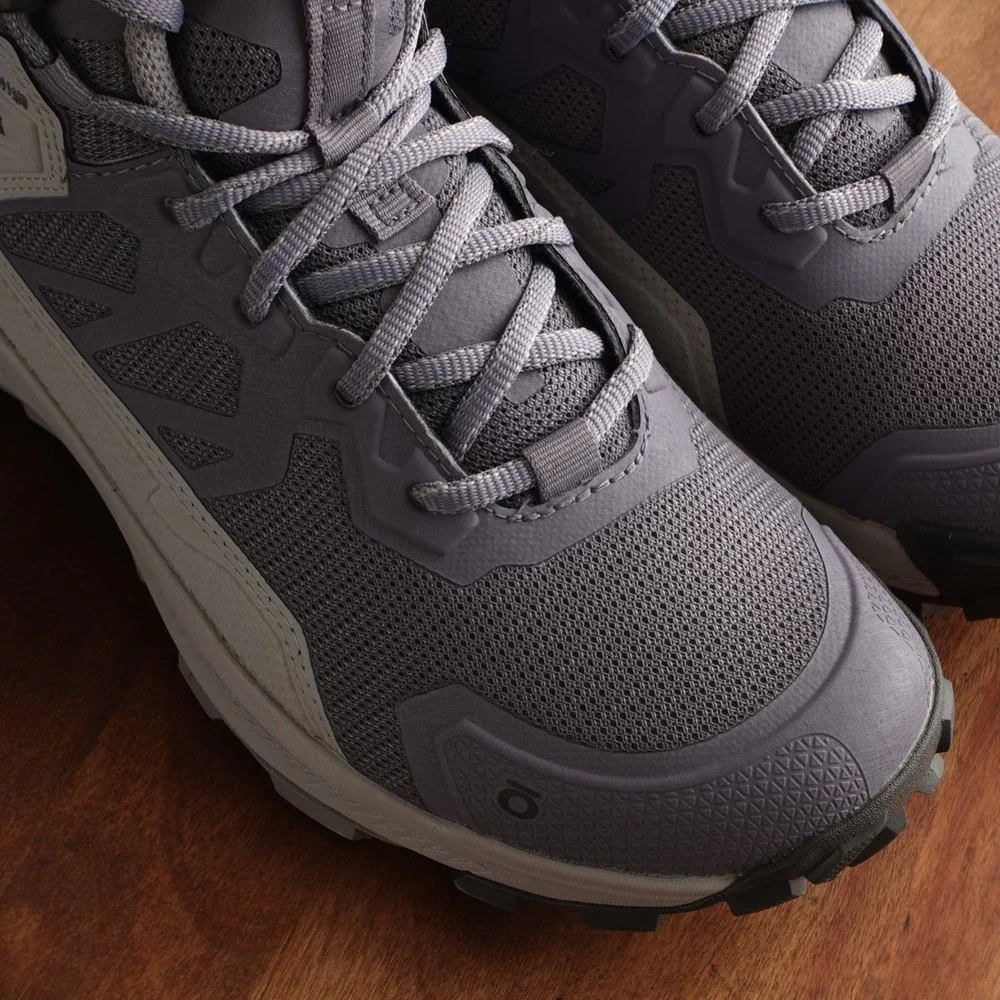 Oboz Hiking Boots Womens SZ 6.5 Gray Katabatic Mid Outdoor Trail Gorpcore NWOB